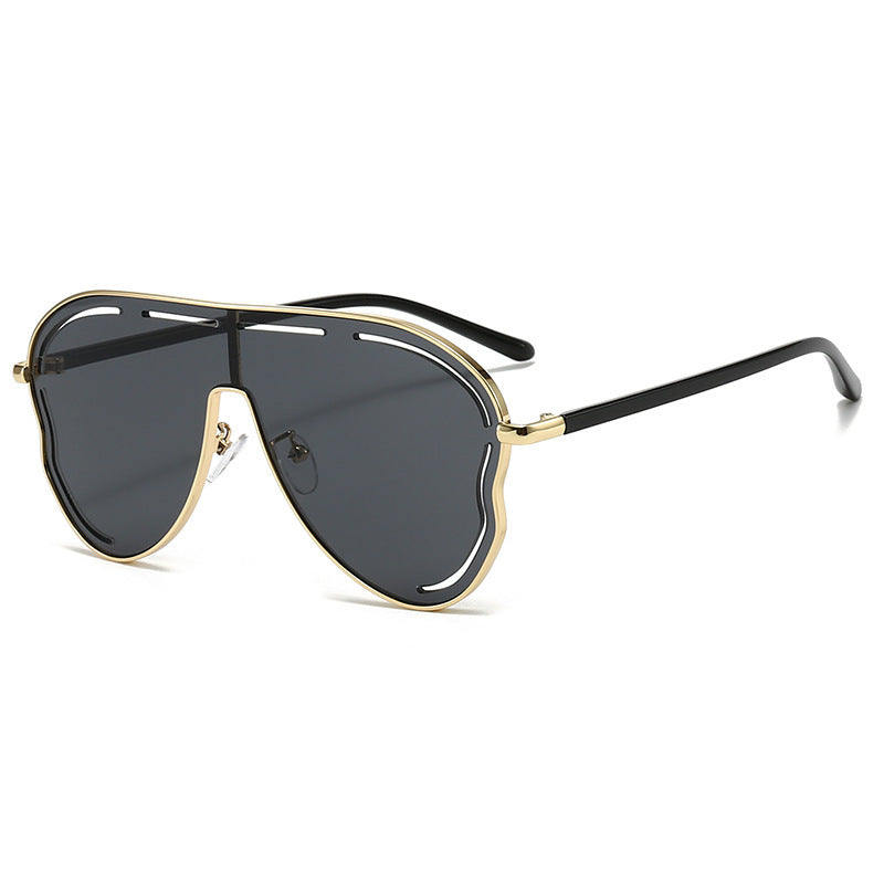 Herren Aviator-Stil Shield Sonnenbrille Brehn