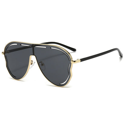 Herren Aviator-Stil Shield Sonnenbrille Brehn