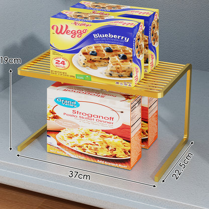 Kompakter dreistufiger slatted Metall Theken-Pantry-Organizer