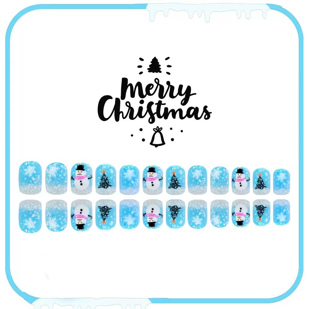 Kunstnagelset mit winterlichen Motiven und festlichen Akzenten Brehn
