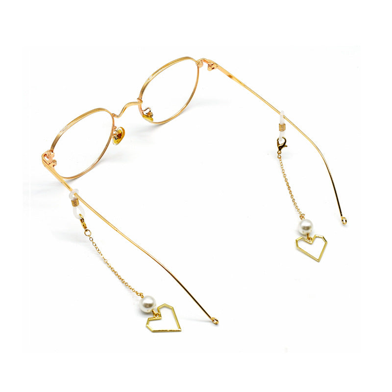Herzförmige geometrische Eleganz Brillen Kette Brehn
