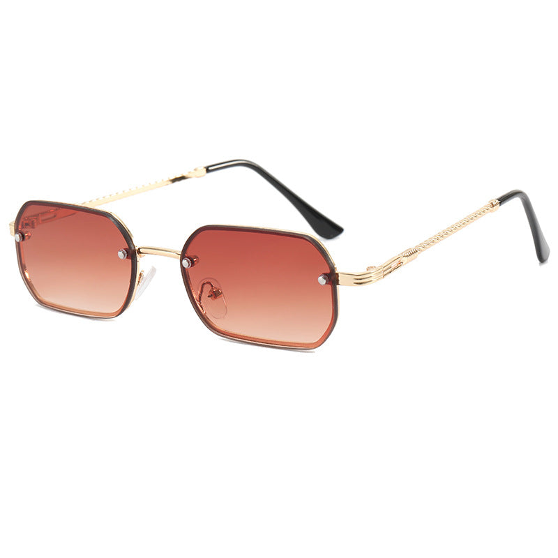 Damen modische Achtkant-Sonnenbrille mit luxuriösen Metallrahmen Brehn