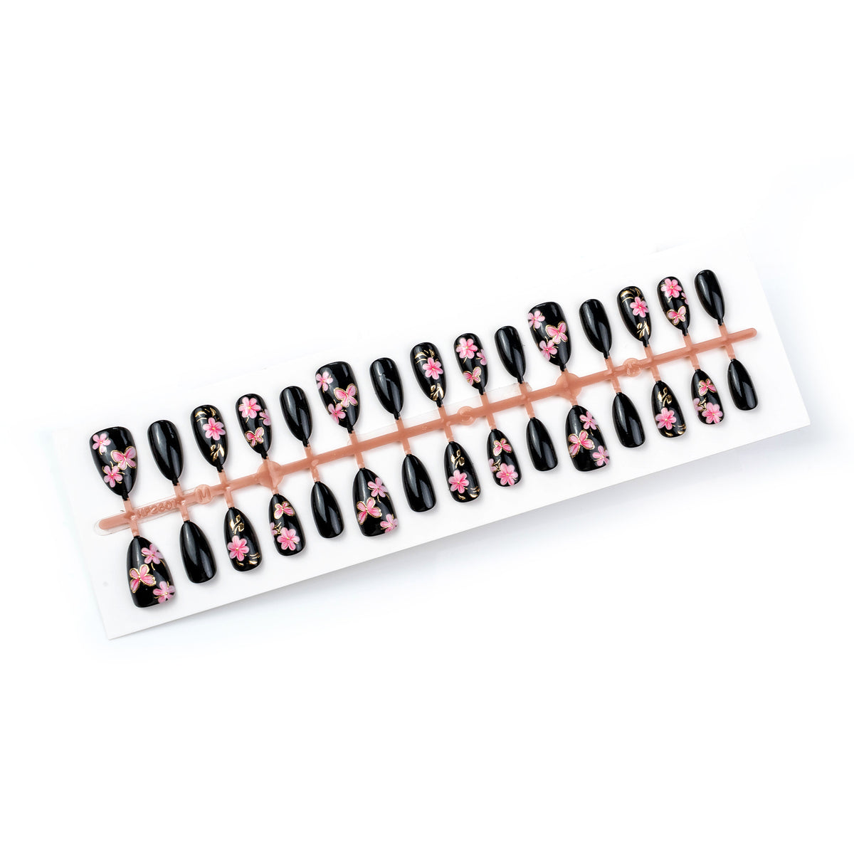Künstlerische floral-verzierte Press-On Nagelkunst Brehn