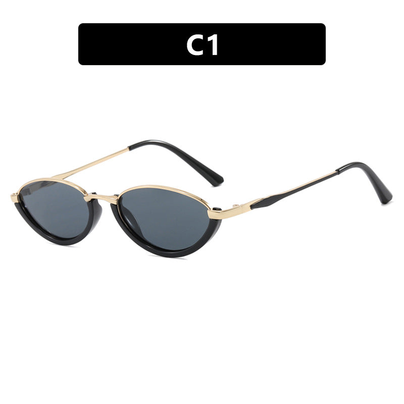 Damen modische Cat-Eye Sonnenbrille mit zweifarbigem Rahmen und UV-Schutz Brehn