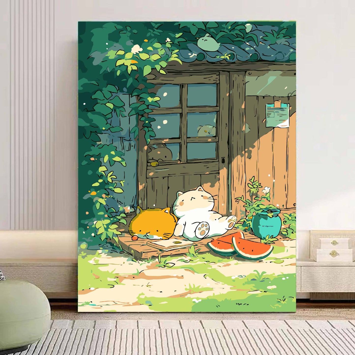 Verspielt Panda Illustration Leinwandkunst Brehn