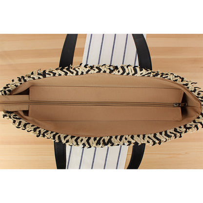 Elegante Korbtasche mit Feiner Musterung Brehn