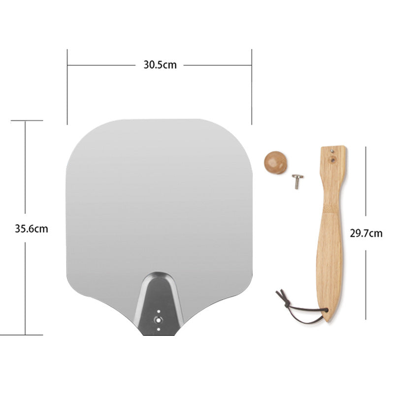 schwere bambusgriff pizza schaufel mit eloxiertem aluminium paddel Brehn