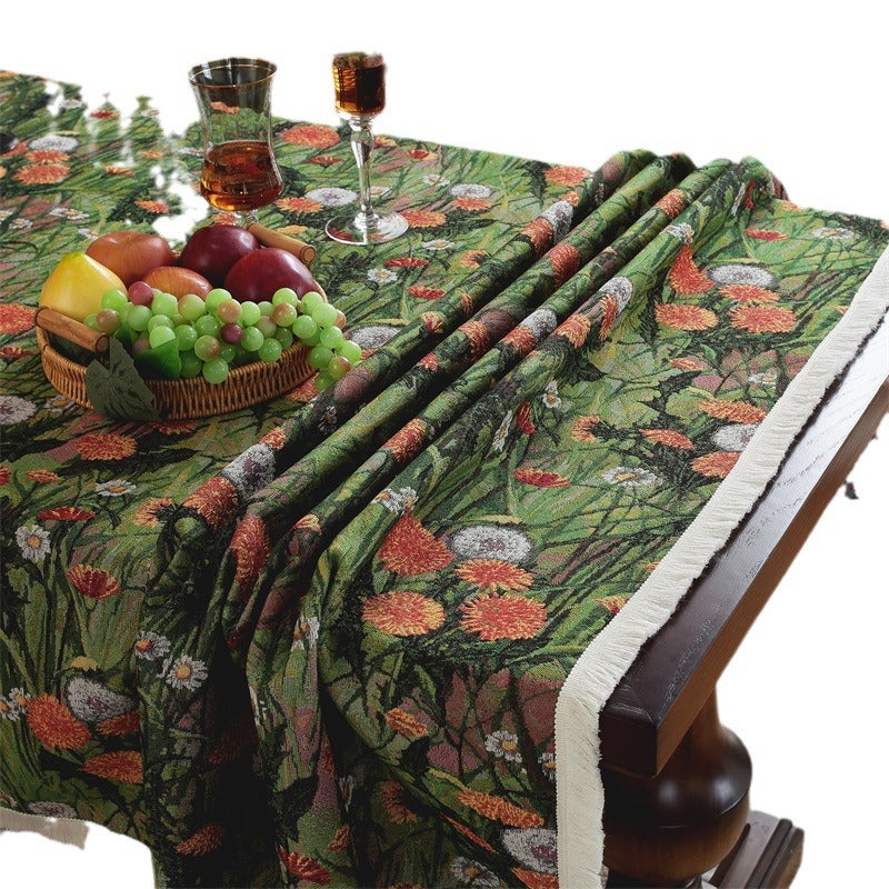 Bestickter Floral-Teppichstoff