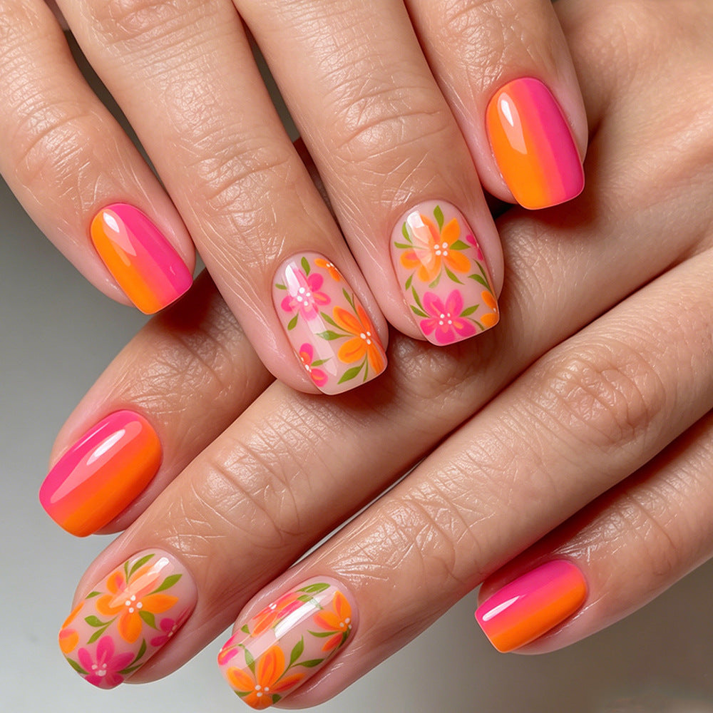 Floral Gel Nagelkunst Tipps Brehn