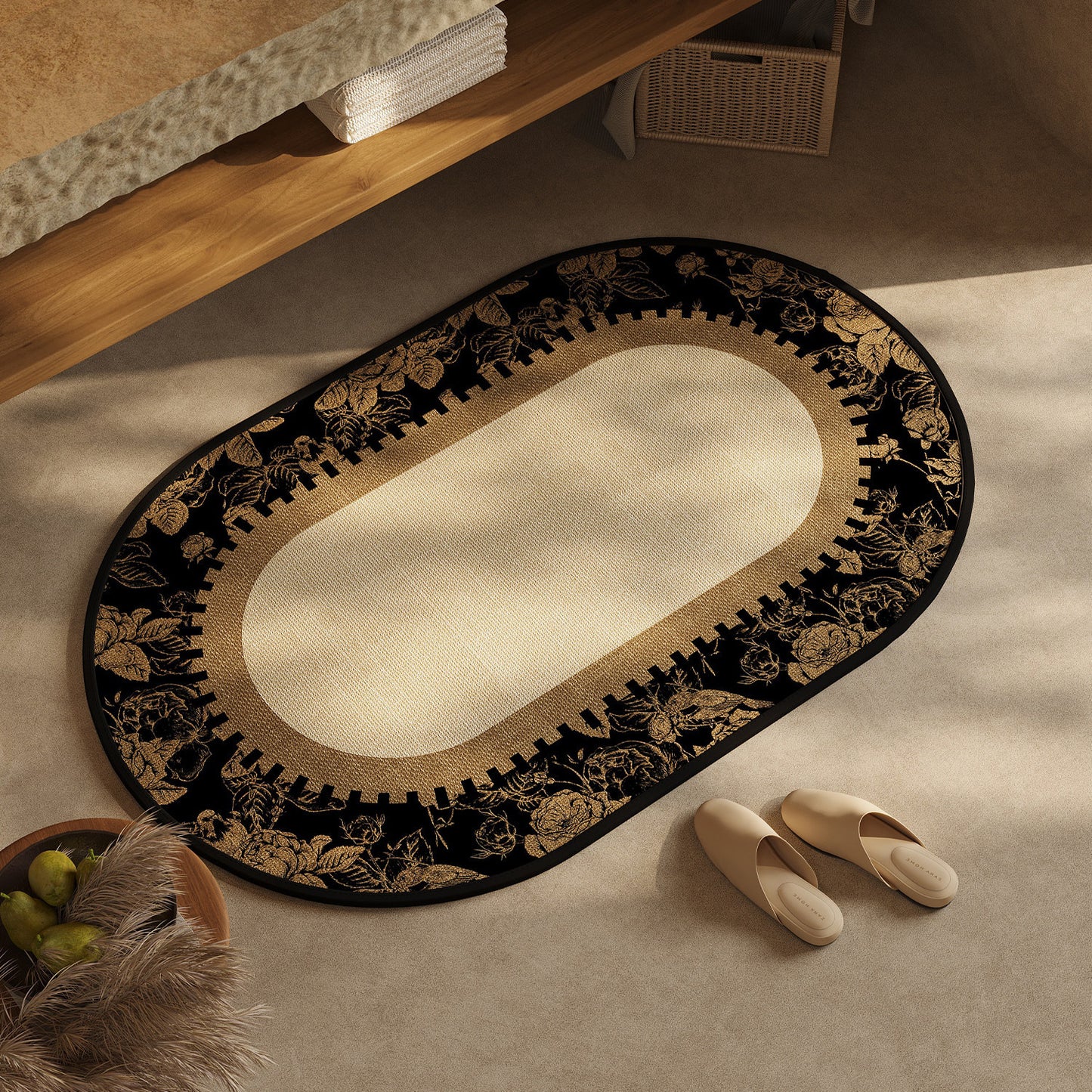 Schick geometrisches Design Badteppich Brehn