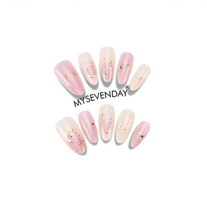 Blumengestaltetes Press-On-Nagelset Brehn