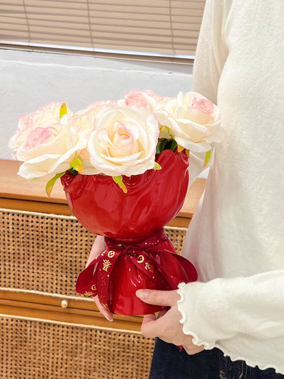 Dekorative blumenförmige Vase für Wohnkultur