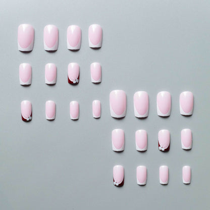 Creative Floral French Tip Nagelkunst Set