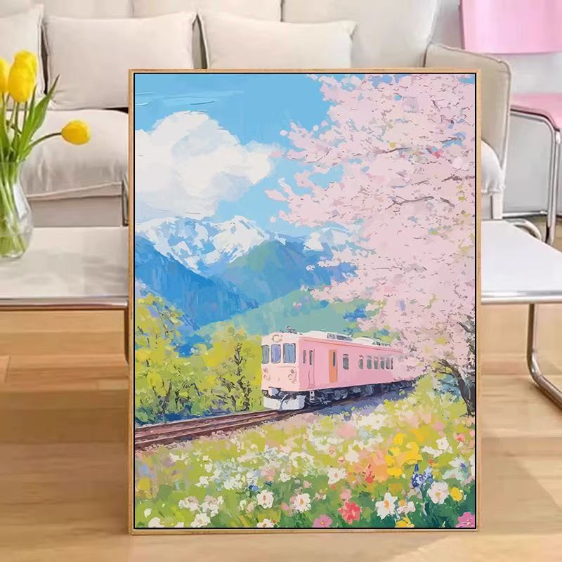 Scenic Train Landschaft Wandkunst Brehn