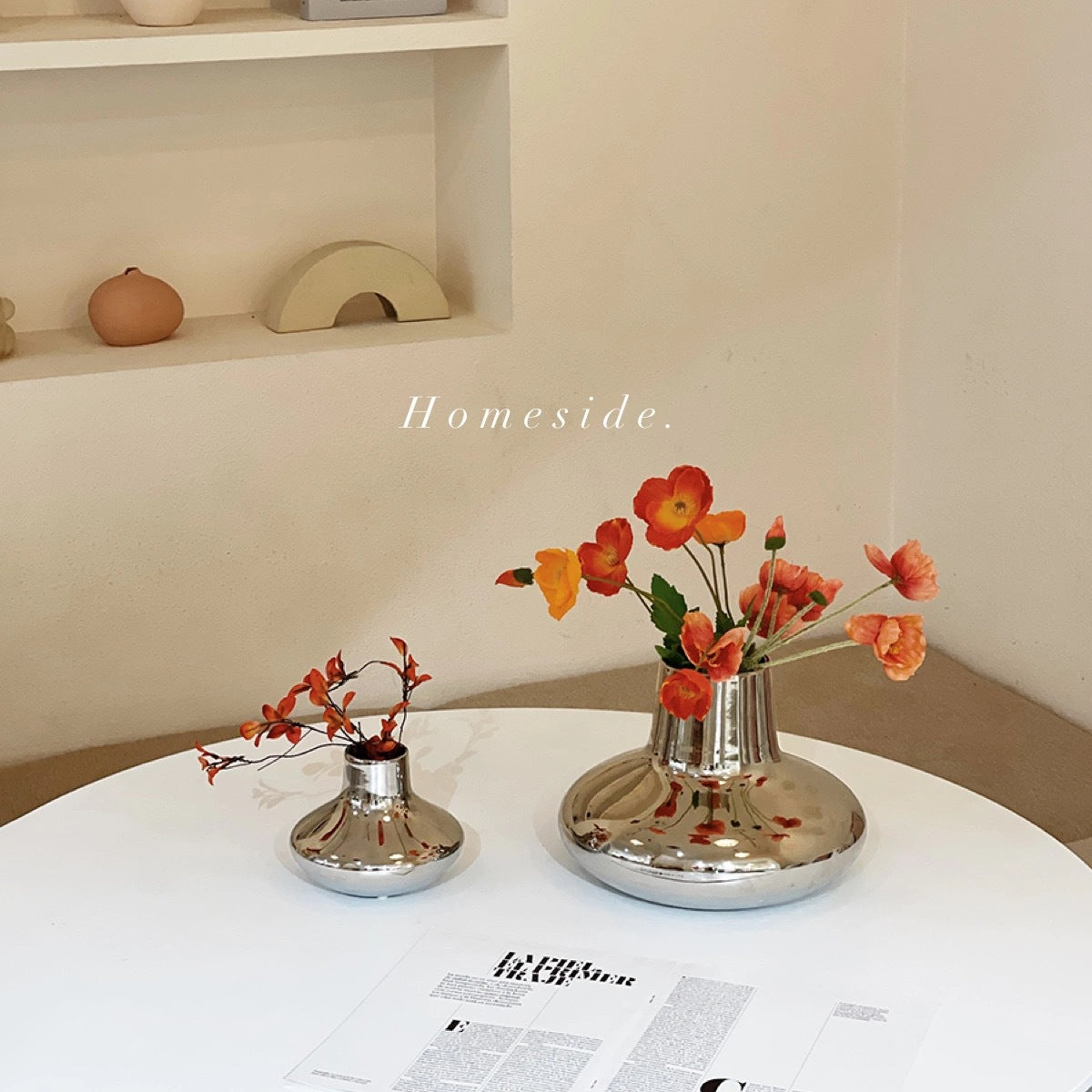 Moderner Metallic Keramik Vase