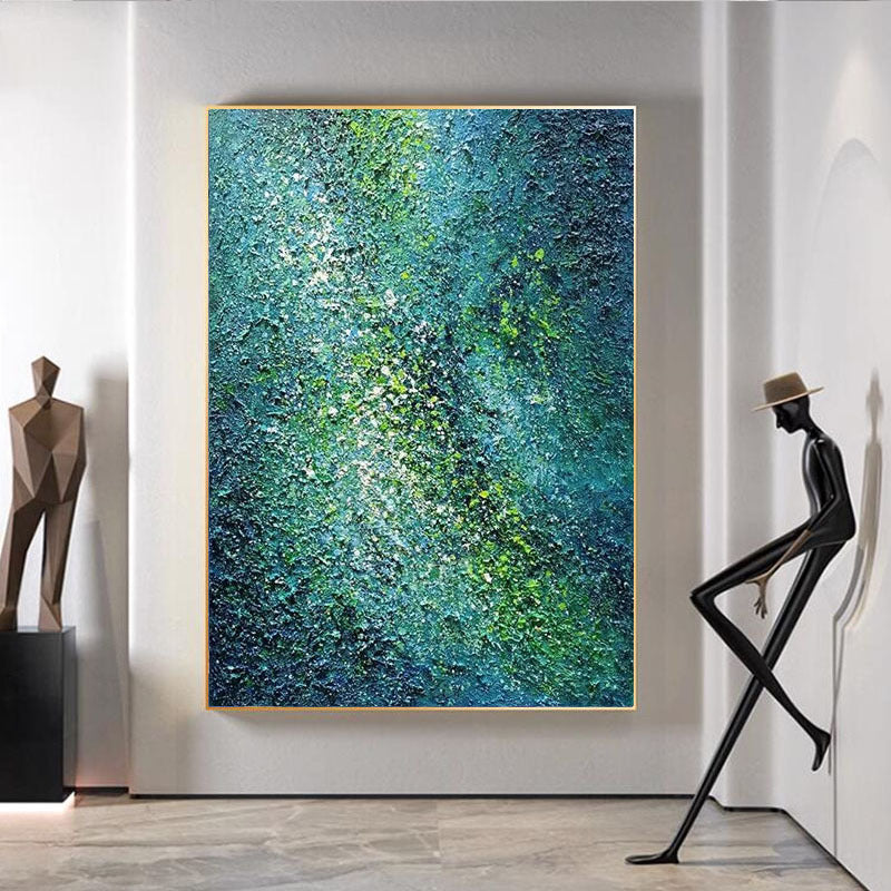 Abstrakte mehrfarbige strukturierte Leinwandkunst