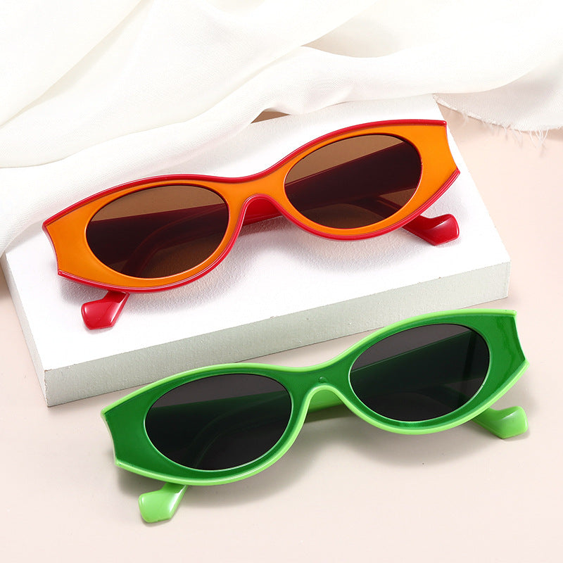 Damen Cat-Eye Sonnenbrille mit kontrastierendem Rahmendesign Brehn