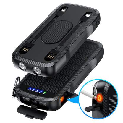 Solar-Ladegerät mit Integrierten Usb-Anschlüssen und LED-Lampen Brehn