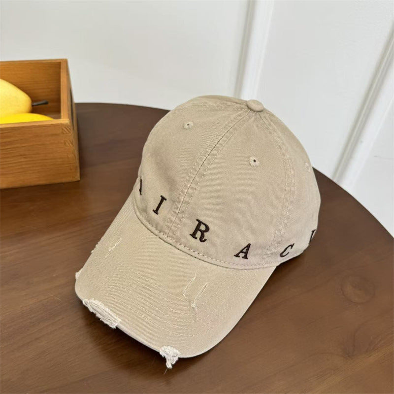 Damen Destroyed Denim Baseball Cap Brehn