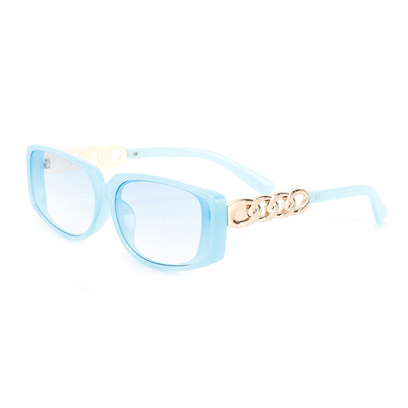 Damen quadratische Designer-Sonnenbrille mit goldenen Details Brehn