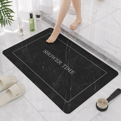 Elegante Marmor Design Badezimmermatte Brehn