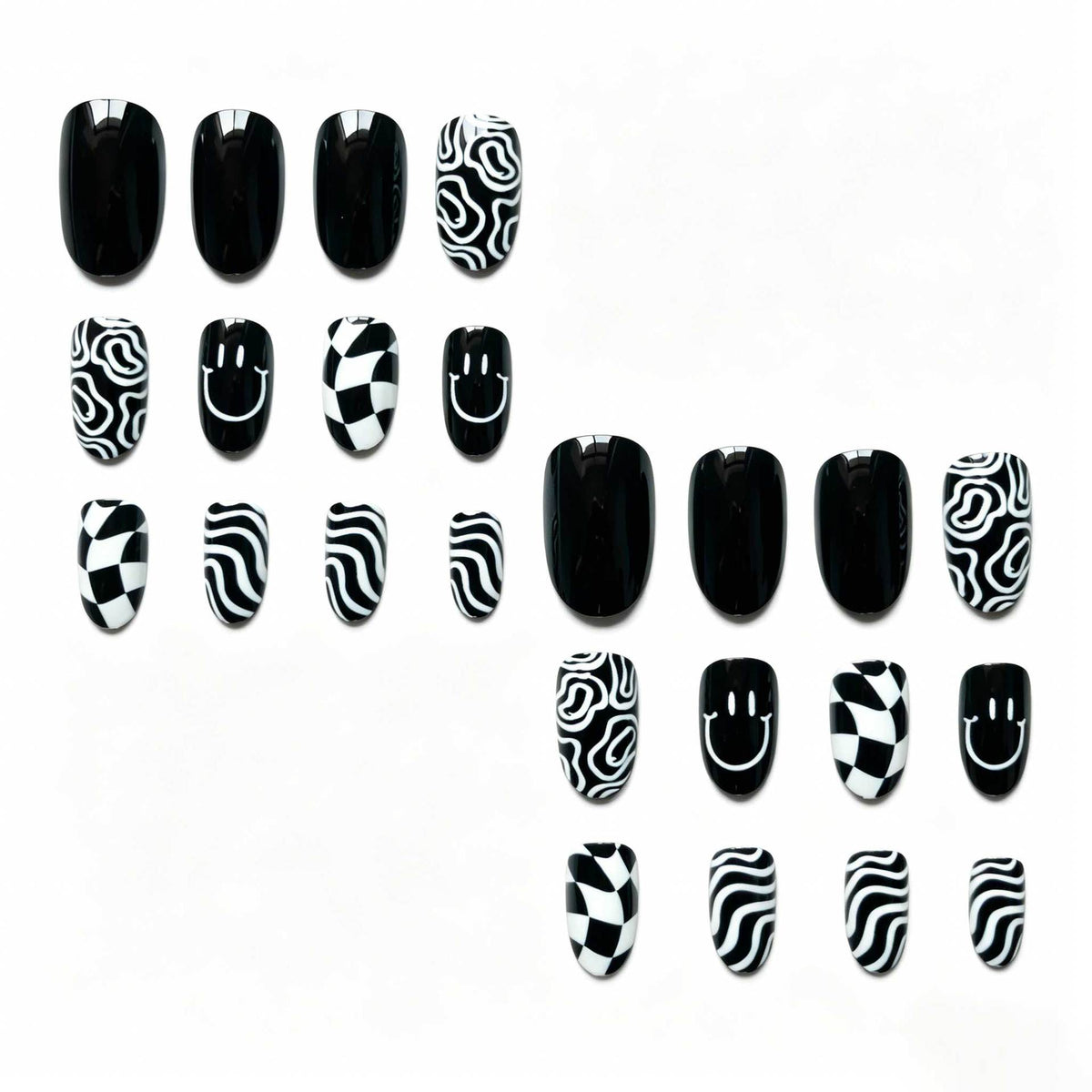 Kreatives Abstraktes Nageldesign-Set