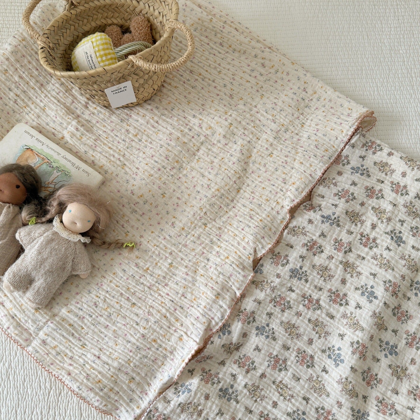 Unisex Kuschelige Musselin-Decke mit zartem Blumenmuster Brehn