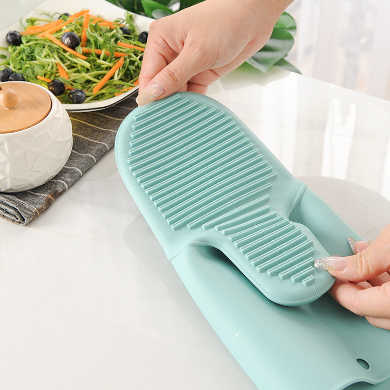 Silikon Küchenhandschuh mit Integrierten Reinigungsborsten Brehn