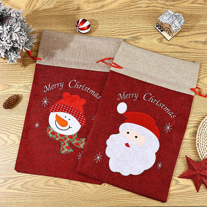 Festlicher Weihnachtsgeschenkesack mit Schneemann-Motiv Brehn