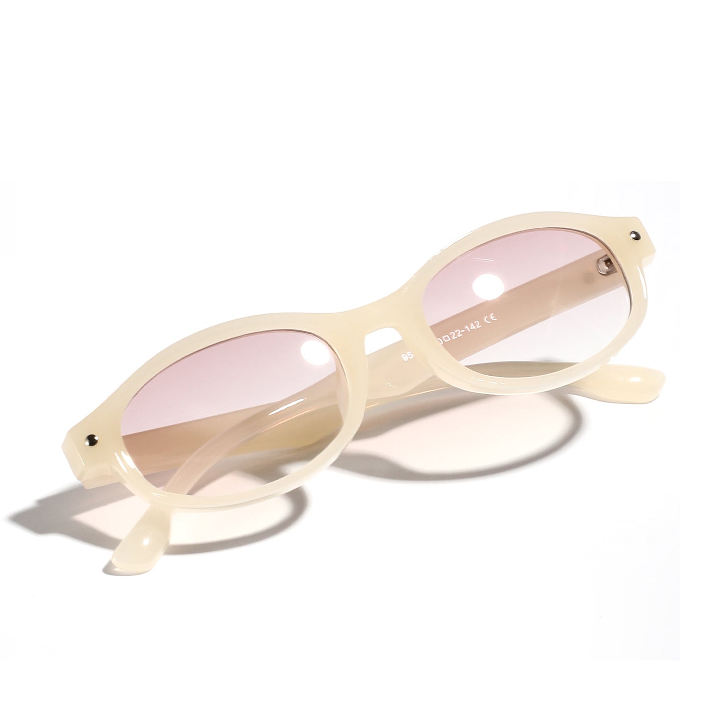 Damen modische Sonnenbrille mit geschwungenem Design und UV-Schutz Brehn