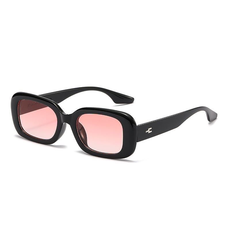 Damen modische quadratische Sonnenbrille mit breitem Rahmen und UV-Schutz Brehn