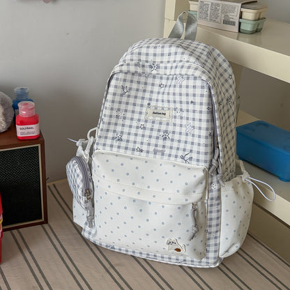 Stylischer Karostoff Casual Rucksack Brehn