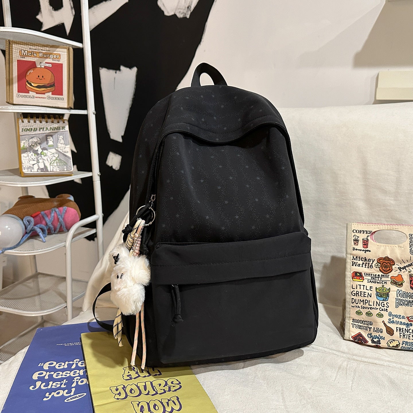 Rucksack mit Niedlichem Sternenmotiv und Praktischem Stauraum Brehn