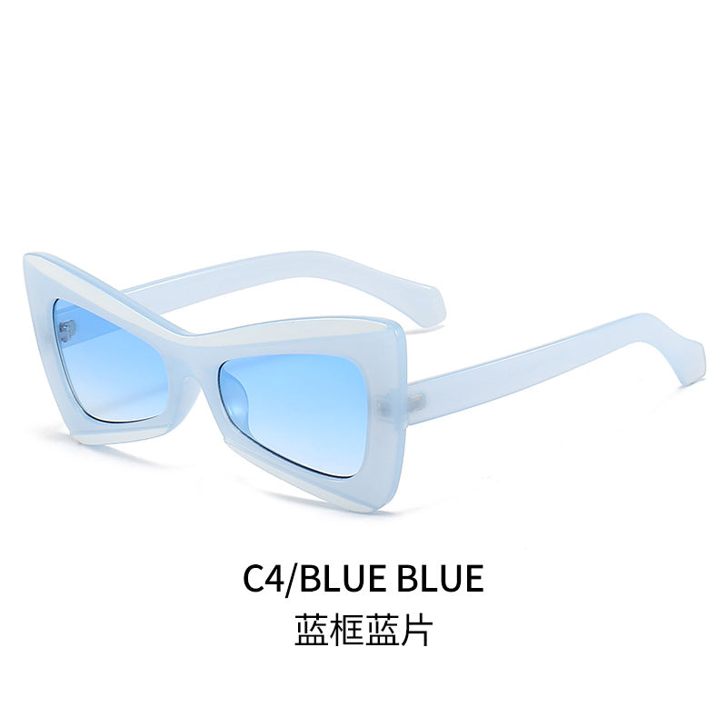 Damen Modische Cat-Eye-Sonnenbrille mit breitem Rahmen Brehn