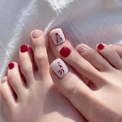 Kreative urlaubsbezogene Fußnagelkunst
