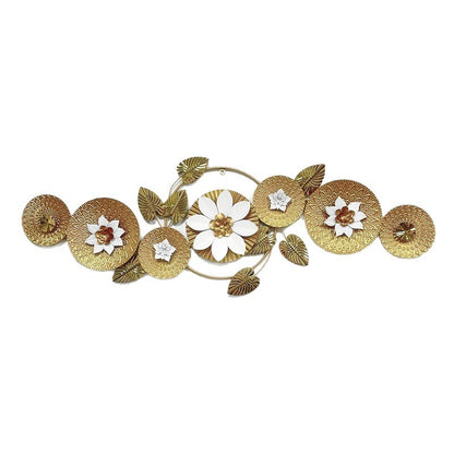 Elegante florale Metall Wand Skulptur Brehn