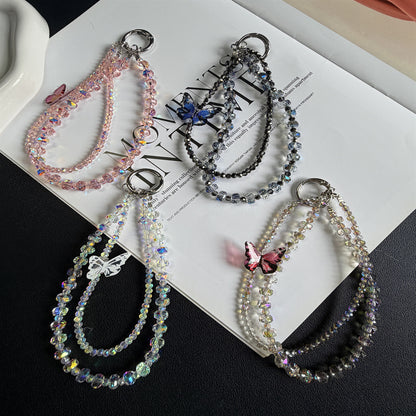 Kristall-akzentuierter Schmetterlings-Charms-Schlüsselanhänger Brehn