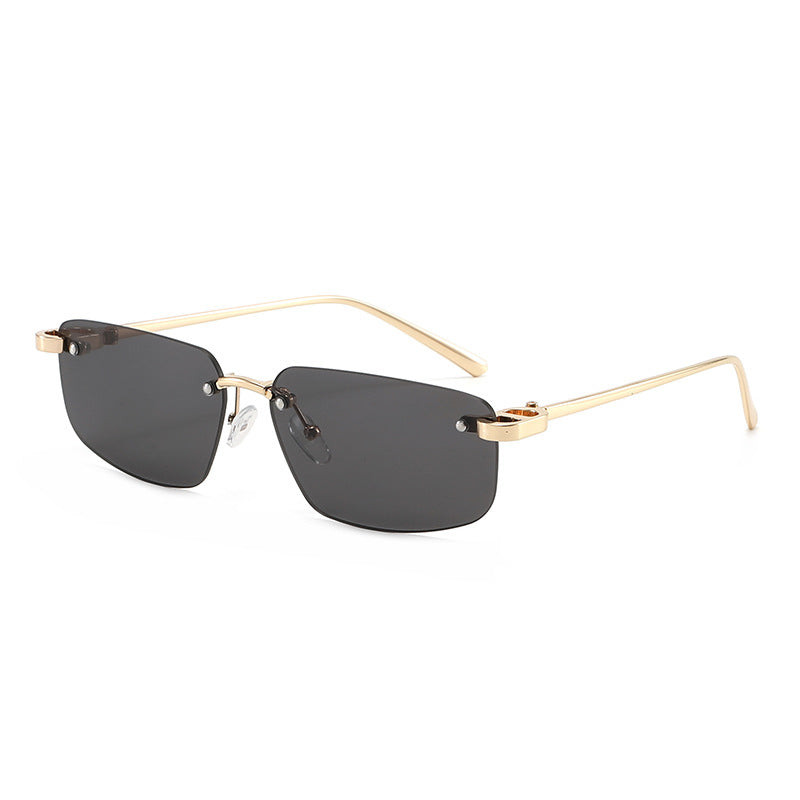 Damen modische rechteckige Sonnenbrille mit minimalistischem Rahmen Brehn