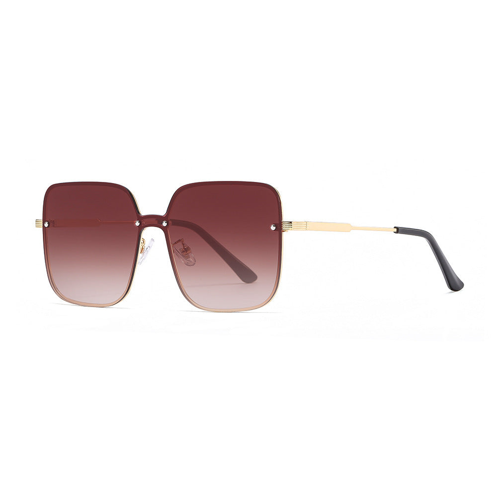 Damen Sonnenbrille im exzentrischen quadratischen Design mit hochwertigem Metallrahmen Brehn