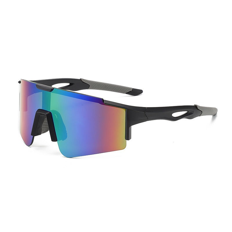 Unisex nan sportliche polarisierende Fahrrad-Sonnenbrille mit einteiligem Visier und rutschfesten Bügeln Brehn
