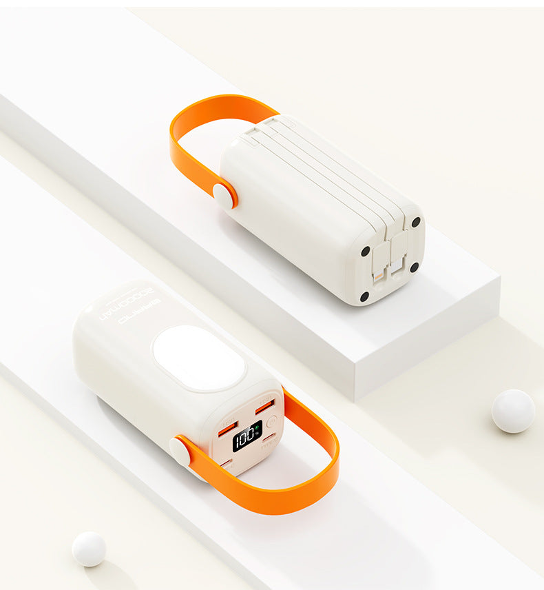 Tragbare Powerbank mit integriertem Tragegriff und digitaler Ladeanzeige Brehn