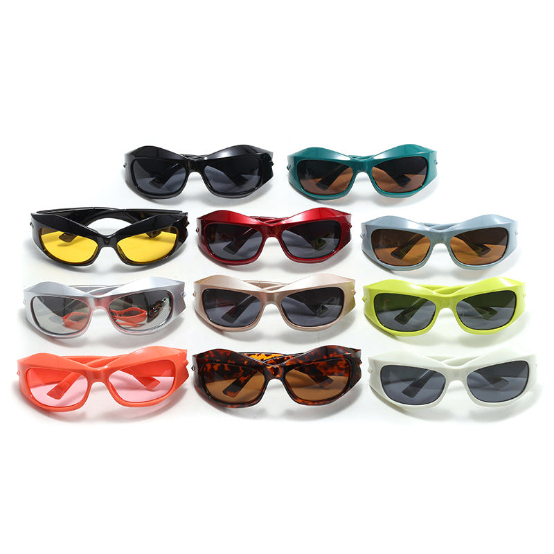 Damen Retro-Sonnenbrille im trendigen Schilddesign Brehn