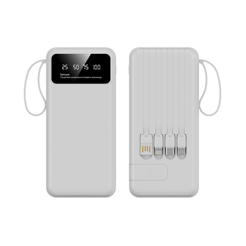 Multifunktionale Powerbank mit Integrierten Ladekabeln Brehn