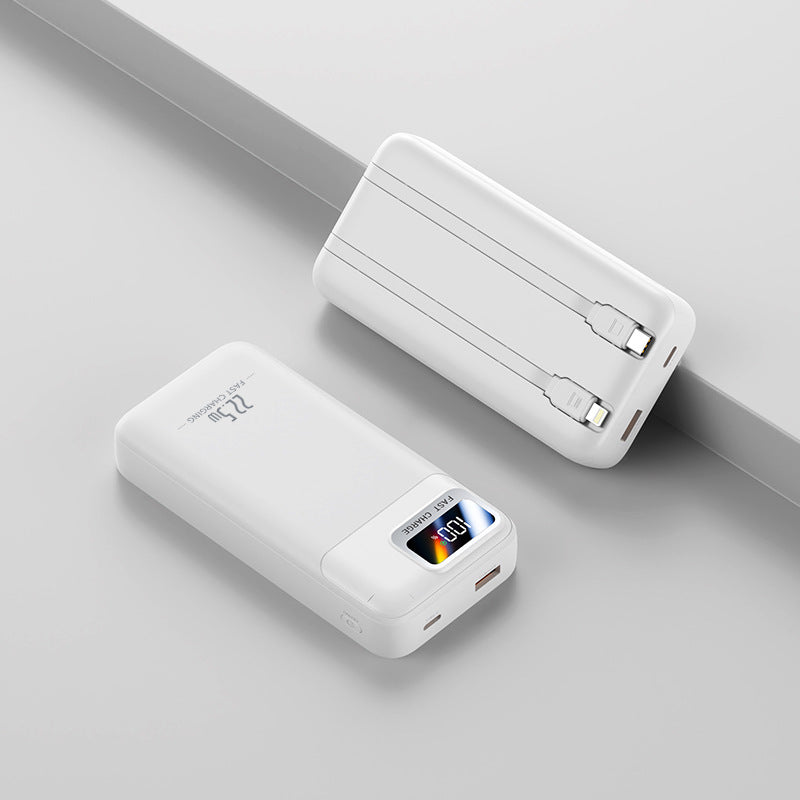 Tragbare Powerbank mit Intelligentem Kabelmanagement und Digitalem Display Brehn