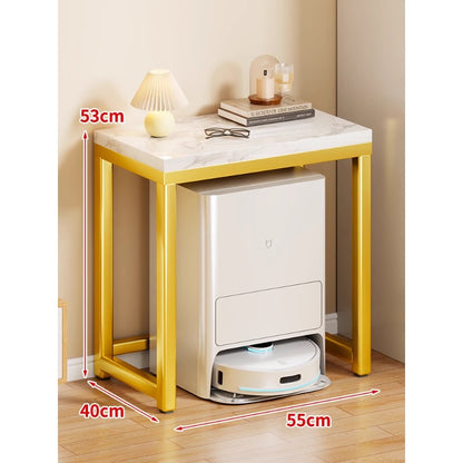 Marmor-Top-Gold-Metall-Konsole für Robotervakuum-Dock und Eingangsorganisator