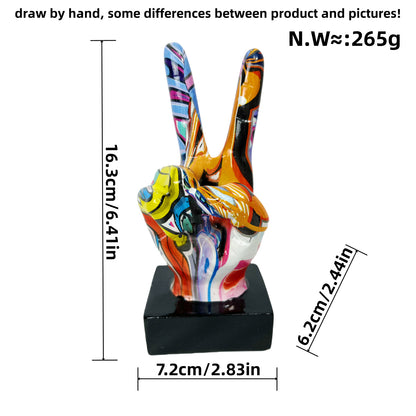 Stylische Hand-Skulpturen mit buntem Design Brehn