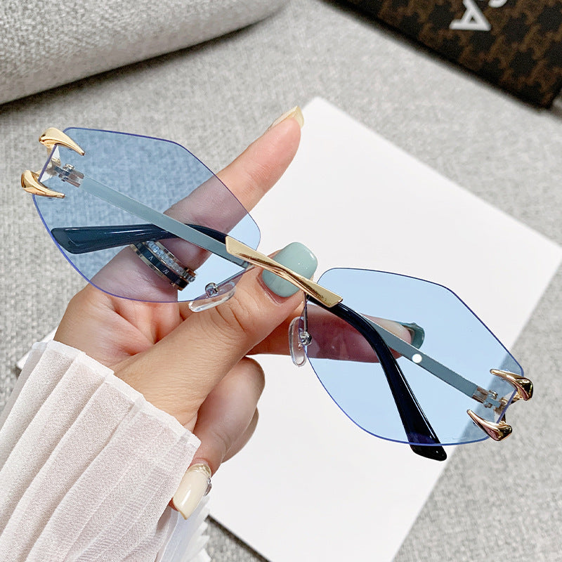 Damen geometrische Oversized-Sonnenbrille Brehn