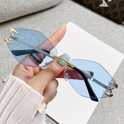 Damen geometrische Oversized-Sonnenbrille Brehn