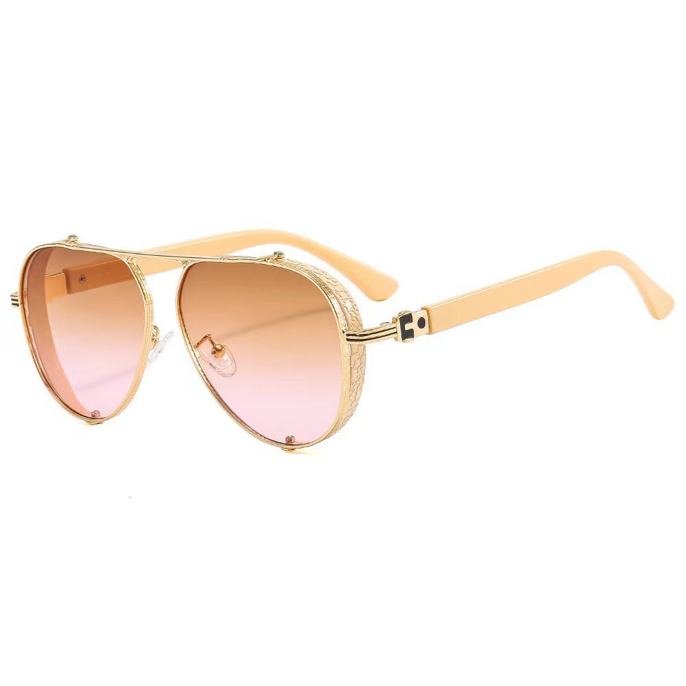 Damen modische Sonnenbrille mit innovativem retro-futuristischem Design Brehn