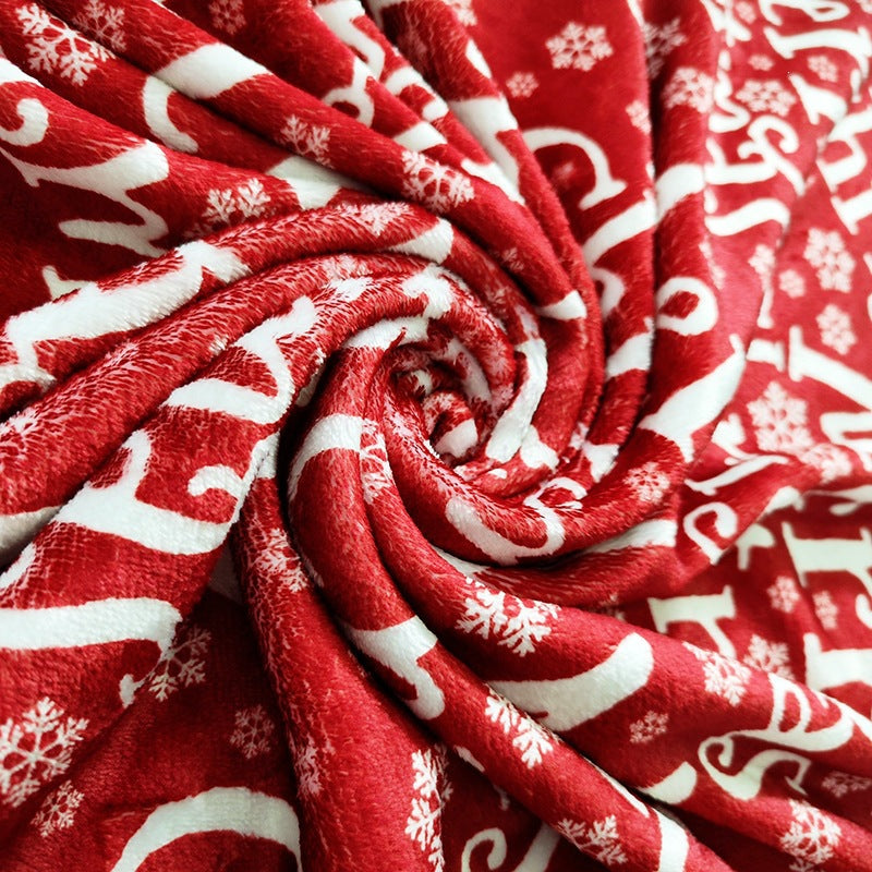 Festliches, urlaubsorientiertes, plüschiges Fleece-Decke